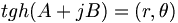 tgh(A+jB)=(r, \theta)